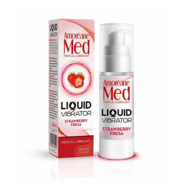 Lubrykant Liquid Vibrator Strawberry 30Ml Amoreane | 100% ORYGINAŁ| DYSKRETNA PRZESYŁKA